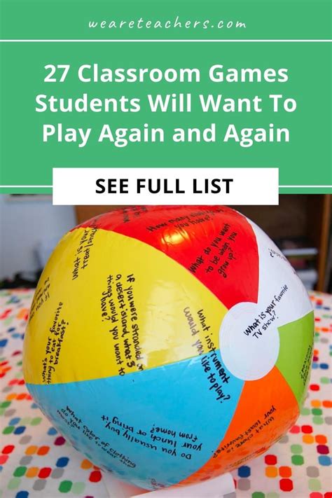 61 Fun Classroom Games for High School Students.